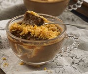 Tea custard and crumble desserts recipe